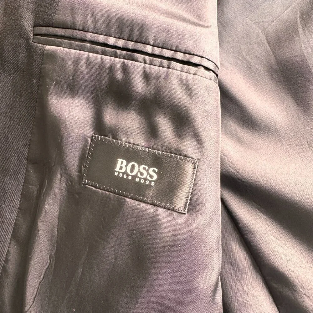 Hugo Boss Einstein/Sigma Virgin Wool Sport Coat Blazer Black - Picture 4 of 11